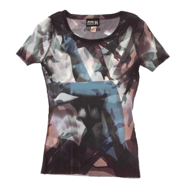 JPG by GAULTIER Graphic Leg Print Mesh T-shirt K-174652_002