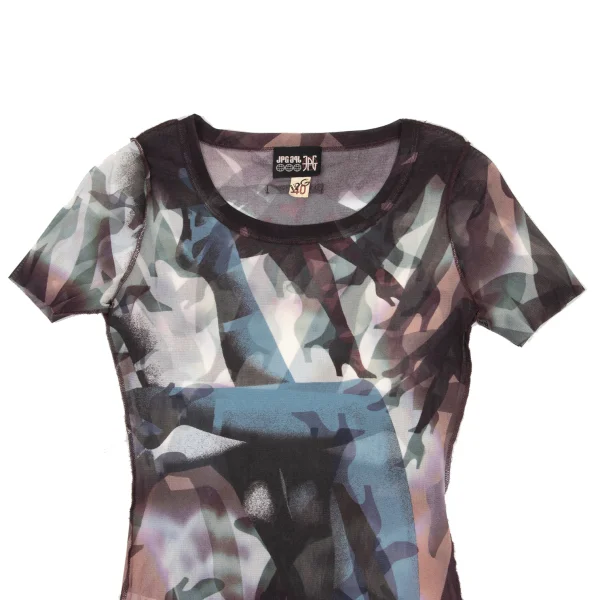 JPG by GAULTIER Graphic Leg Print Mesh T-shirt K-174652_003
