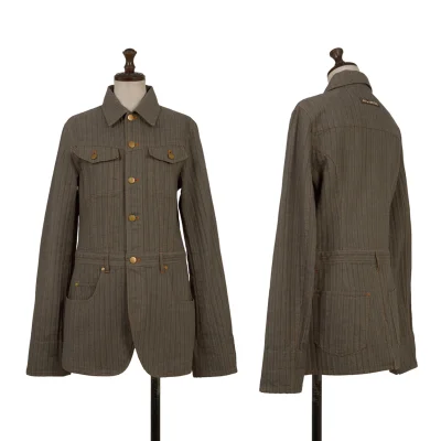 JPG by GAULTIER Striped Weave Coverall Jacket