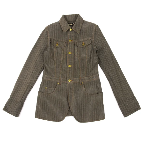 JPG by GAULTIER Striped Weave Coverall Jacket K-174655_002