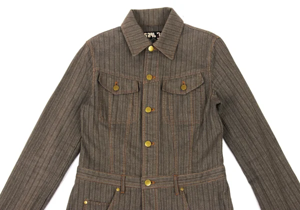 JPG by GAULTIER Striped Weave Coverall Jacket K-174655_003