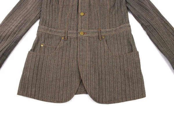 JPG by GAULTIER Striped Weave Coverall Jacket K-174655_010