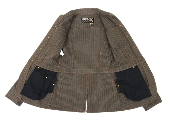 JPG by GAULTIER Striped Weave Coverall Jacket K-174655_012