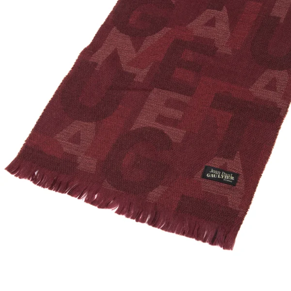 Jean Paul GAULTIER HOMME Wool Logo Lettering Jacquard Stole K-174657_003