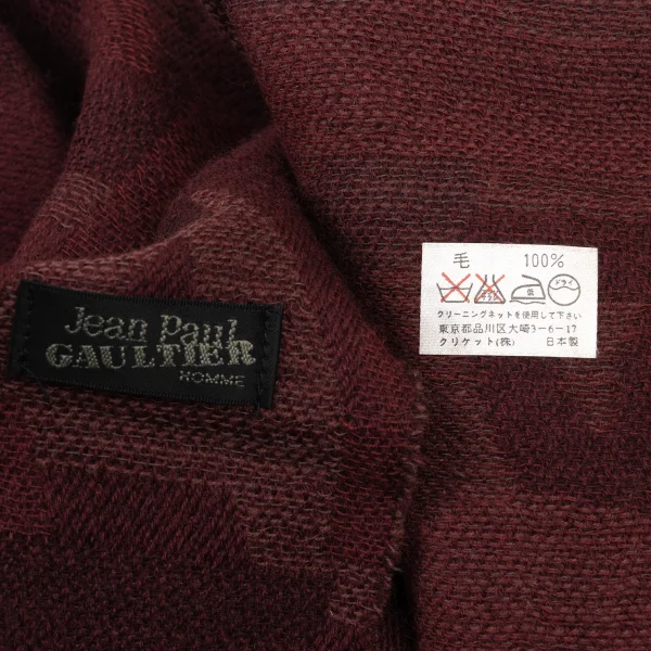 Jean Paul GAULTIER HOMME Wool Logo Lettering Jacquard Stole K-174657_006