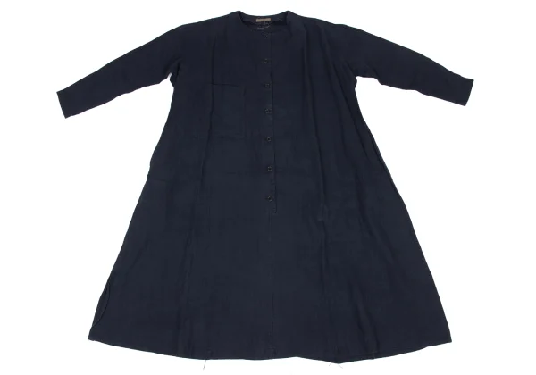 Y's Linen Collarless Pullover Dress K-174658_002