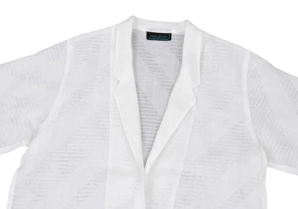 JUNKO KOSHINO Linen Bias Sheer Jacket K-174660_003