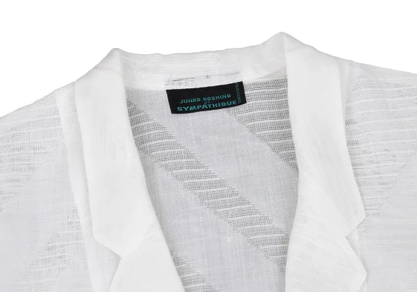 JUNKO KOSHINO Linen Bias Sheer Jacket K-174660_004