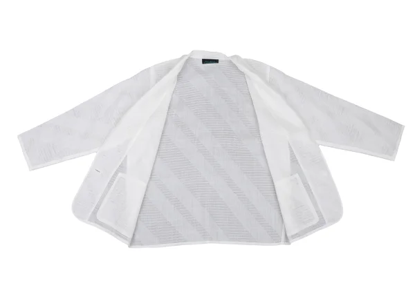 JUNKO KOSHINO Linen Bias Sheer Jacket K-174660_010