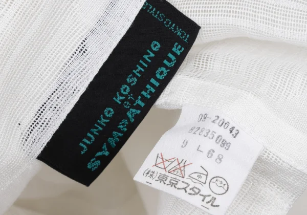 JUNKO KOSHINO Linen Bias Sheer Jacket K-174660_015