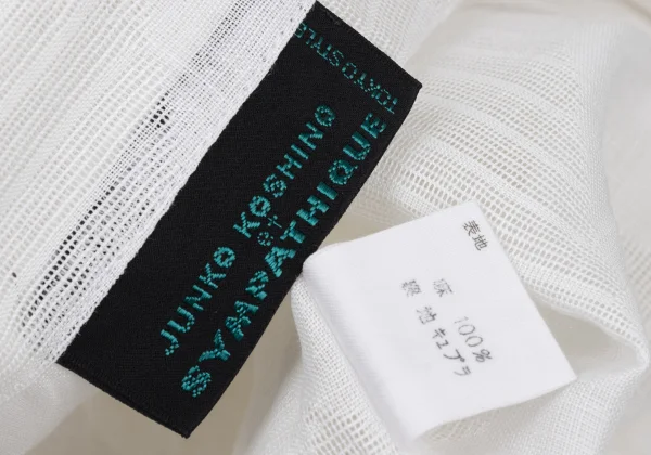 JUNKO KOSHINO Linen Bias Sheer Jacket K-174660_016