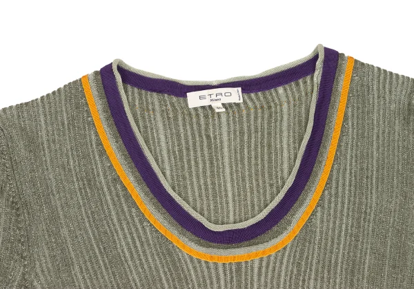 ETRO Cotton Rayon Ribbed Knit K-174668_004