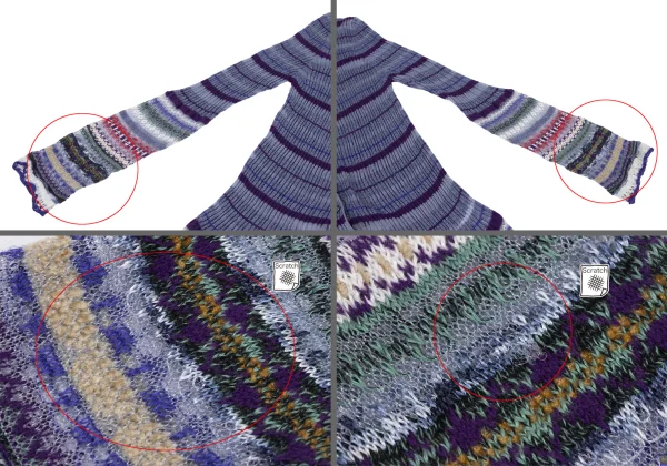 ETRO Linen Blend Stripe Glitter Rib Knit Long Cardigan K-174669_004