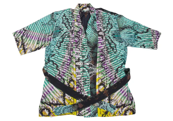 ETRO Graphic Print Belted Cardigan K-174672_002