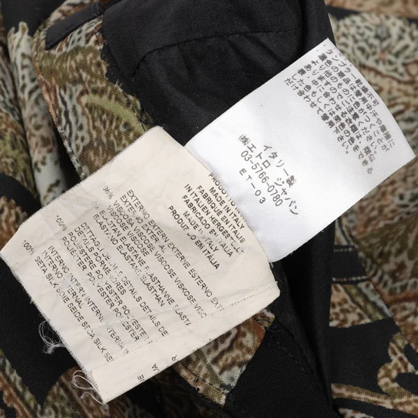 ETRO Rayon Blend Graphic Print Sheer Pleats Stretch Skirt K-174674_013