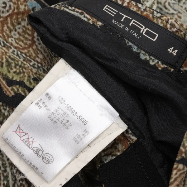 ETRO Rayon Blend Graphic Print Sheer Pleats Stretch Skirt K-174674_014