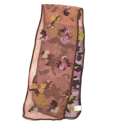 ETRO Silk Blend Floral Embroidery Sheer Stole