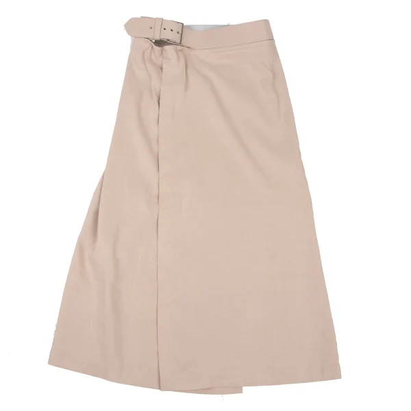 GIORGIO ARMANI Linen Silk Zip Belt Design Skirt K-174678_002