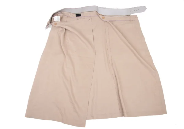 GIORGIO ARMANI Linen Silk Zip Belt Design Skirt K-174678_009