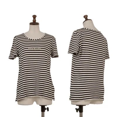 MAX&Co Cotton Logo Sequin Striped T-shirt