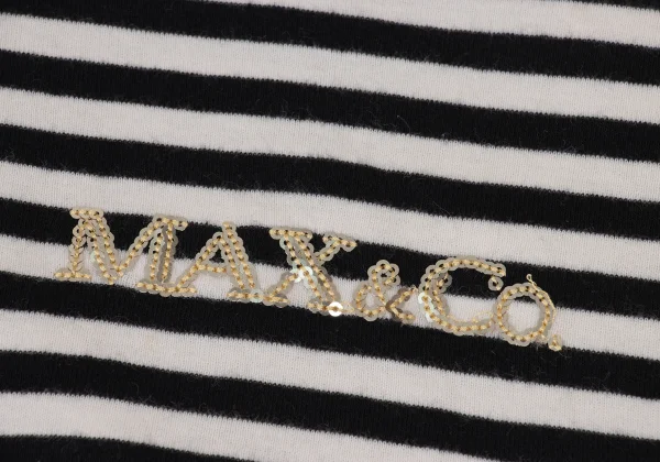 MAX&Co Cotton Logo Sequin Striped T-shirt K-174679_004
