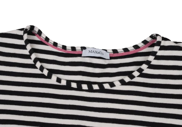 MAX&Co Cotton Logo Sequin Striped T-shirt K-174679_005