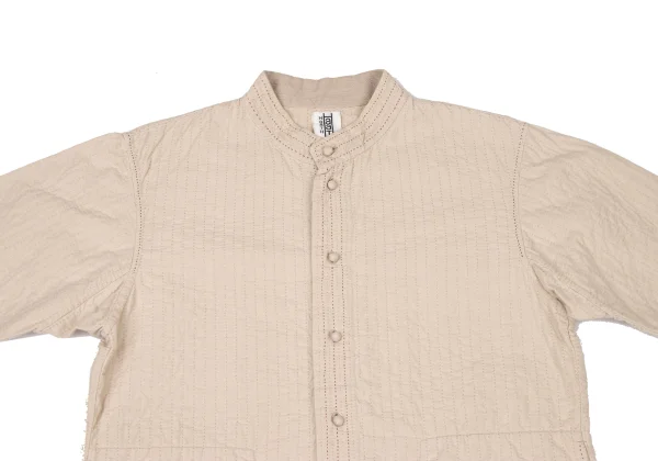 ISSEY MIYAKE HaaT Red Stitch Design Band-Collar Jacket K-174682_003