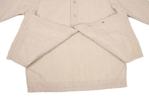 ISSEY MIYAKE HaaT Red Stitch Design Band-Collar Jacket K-174682_010