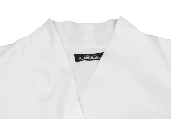 ISSEY MIYAKE PERMANENTE Cotton Drape Wrap Front Blouse K-174684_004