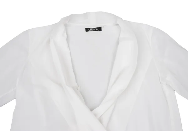 ISSEY MIYAKE PERMANENTE Cotton Drape Wrap Front Blouse K-174684_006
