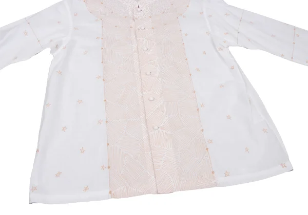 ISSEY MIYAKE HaaT Star Embroidery Band-collar Blouse K-174685_009