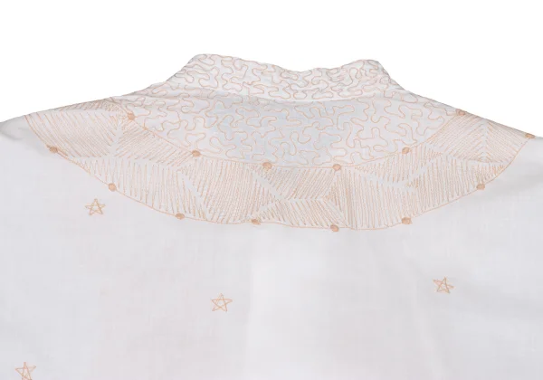 ISSEY MIYAKE HaaT Star Embroidery Band-collar Blouse K-174685_012