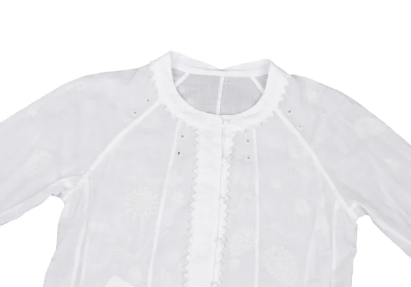 ISSEY MIYAKE HaaT Cutting Embroidery Blouse K-174686_003