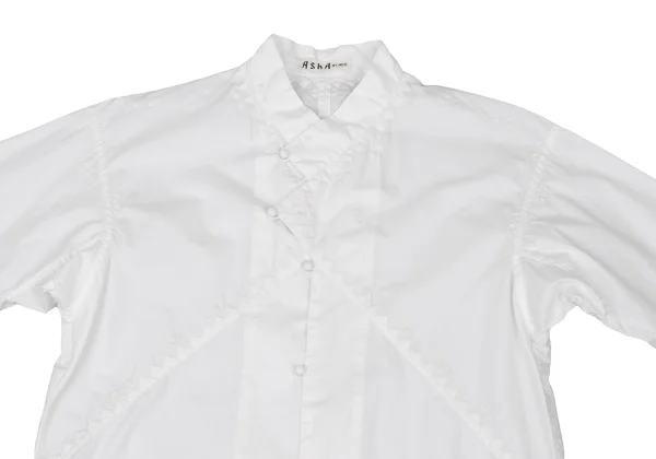 ASHA BY MDS Zig Zag Embroidery Stand Collar Blouse K-174687_003