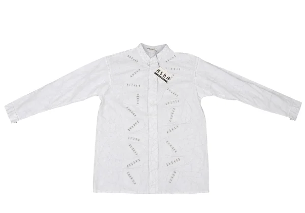 ASHA BY MDS Graphic Embroidery Band Collar Blouse K-174688_002