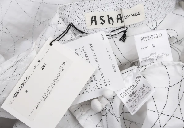 ASHA BY MDS Graphic Embroidery Band Collar Blouse K-174688_016