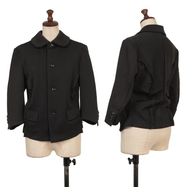 COMME des GARCONS Out Seam Round Collar Poly Jacket Black L K-174692_001