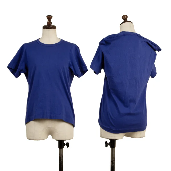 COMME des GARCONS Square Silhouette Design T-shrit Blue M K-174697_001