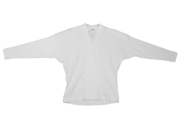 Plantation Cotton Ridge Weave V Neck T Shirt K-174722_002