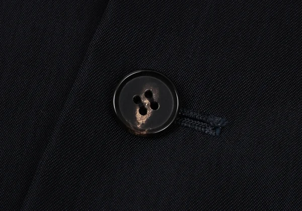 ローブドシャンブル コムデギャルソンrobe de chambre COMME des GARCONS フラットカラーシャイニージャケット 濃紺M K-174724_009