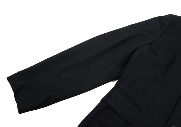 ローブドシャンブル コムデギャルソンrobe de chambre COMME des GARCONS フラットカラーシャイニージャケット 濃紺M K-174724_010