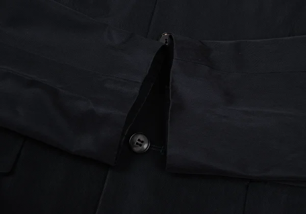 ローブドシャンブル コムデギャルソンrobe de chambre COMME des GARCONS フラットカラーシャイニージャケット 濃紺M K-174724_011