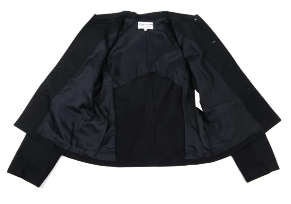 ローブドシャンブル コムデギャルソンrobe de chambre COMME des GARCONS フラットカラーシャイニージャケット 濃紺M K-174724_015