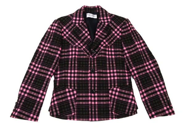 robe de chambre COMME des GARCONS Check Weave Big Flap Pocket Jacket K-174733_002