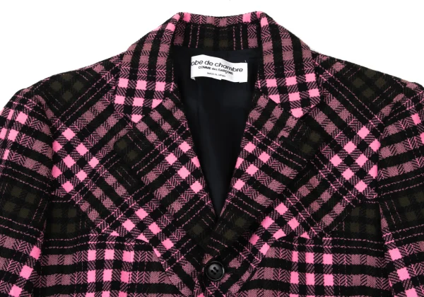 robe de chambre COMME des GARCONS Check Weave Big Flap Pocket Jacket K-174733_003