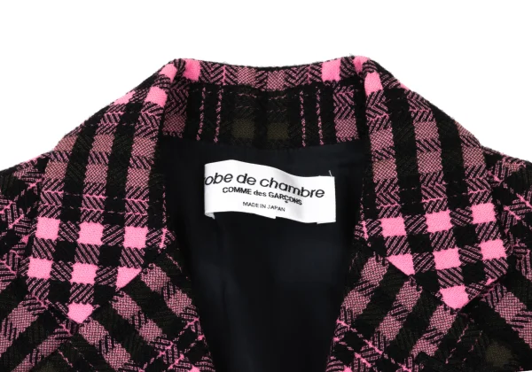 robe de chambre COMME des GARCONS Check Weave Big Flap Pocket Jacket K-174733_004
