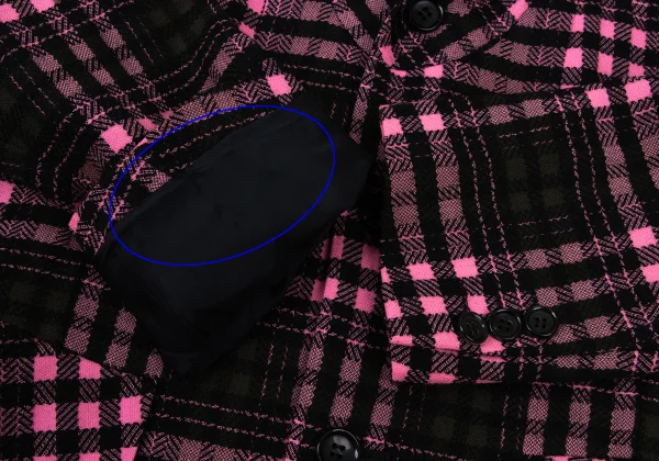robe de chambre COMME des GARCONS Check Weave Big Flap Pocket Jacket K-174733_008