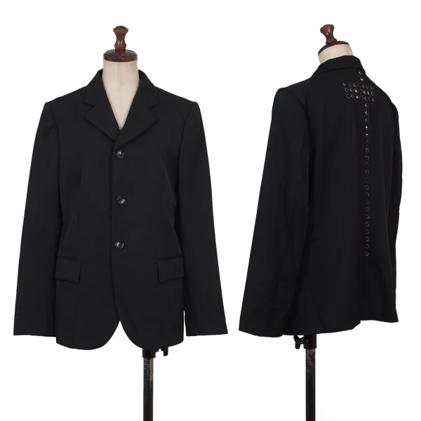 robe de chambre COMME des GARCONS Wool Gabardine Back Jeweled Jacket Navy M K-174735_001