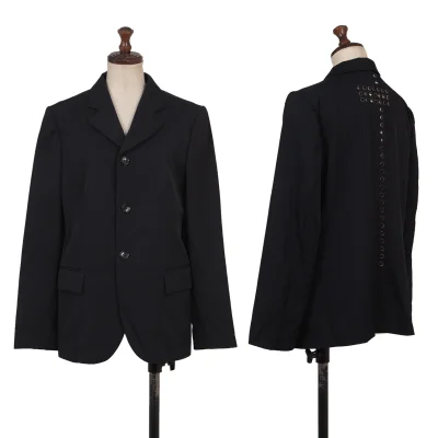 robe de chambre COMME des GARCONS Wool Gabardine Back Jeweled Jacket