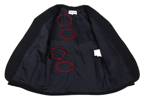 robe de chambre COMME des GARCONS Wool Gabardine Back Jeweled Jacket K-174735_011